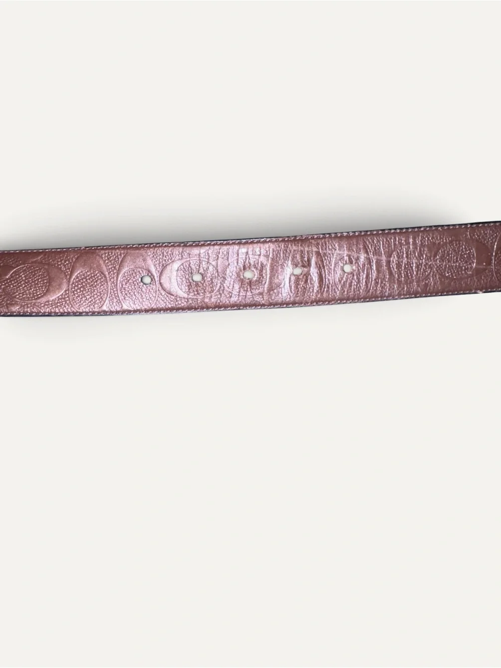 Coach Men's Embossed Leather Belt with Harness Buckle Size XXL 47” MSRP $128